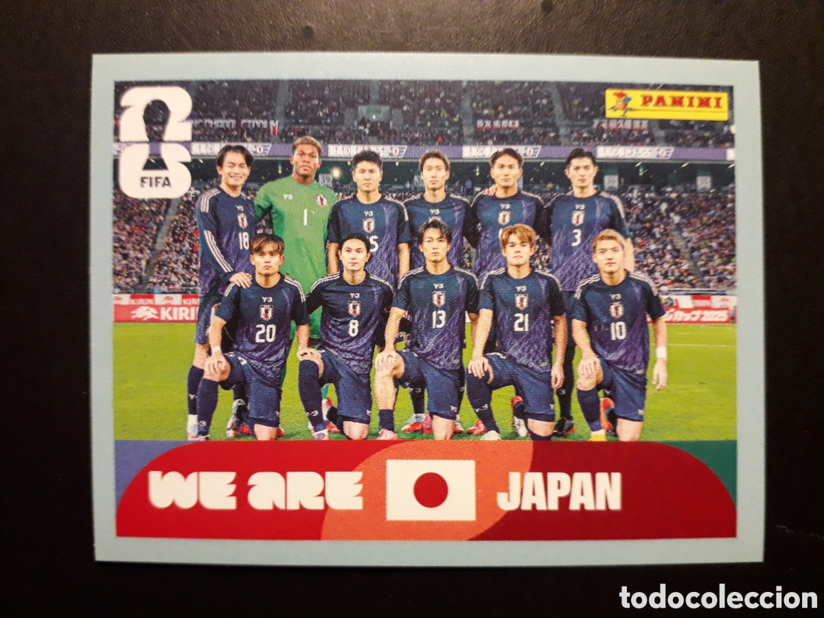 Cromos de F&uacute;tbol: EQUIPO JAP&Oacute;N JPN 13 MUNDIAL F&Uacute;TBOL 2026 FIFA WORLD CUP PANINI SIN PEGAR PEDIDO M&Iacute;NIMO 3&euro;