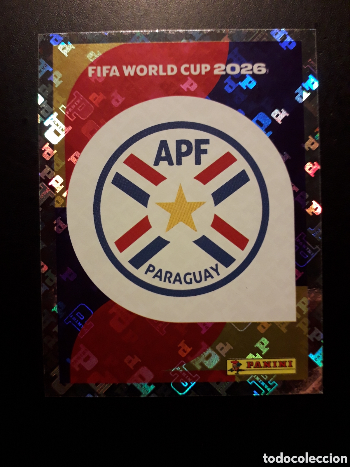 Cromos de F&uacute;tbol: ESCUDO PARAGUAY PAR 1 MUNDIAL F&Uacute;TBOL 2026 FIFA WORLD CUP PANINI SIN PEGAR PEDIDO M&Iacute;NIMO 3&euro;