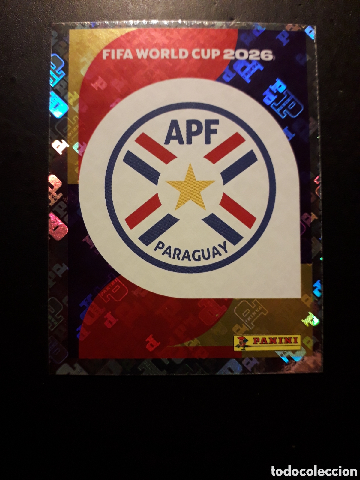 Cromos de F&uacute;tbol: ESCUDO PARAGUAY PAR 1 MUNDIAL F&Uacute;TBOL 2026 FIFA WORLD CUP PANINI SIN PEGAR PEDIDO M&Iacute;NIMO 3&euro;