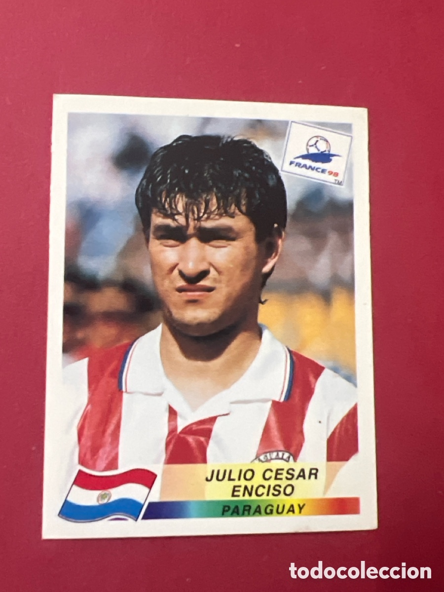 Cromos de F&uacute;tbol: N&deg;271 Julio C&eacute;sar Enciso (Paraguay) Mundial Francia 98 PANINI FRANCE WORLD CUP 1998. Nunca pegado