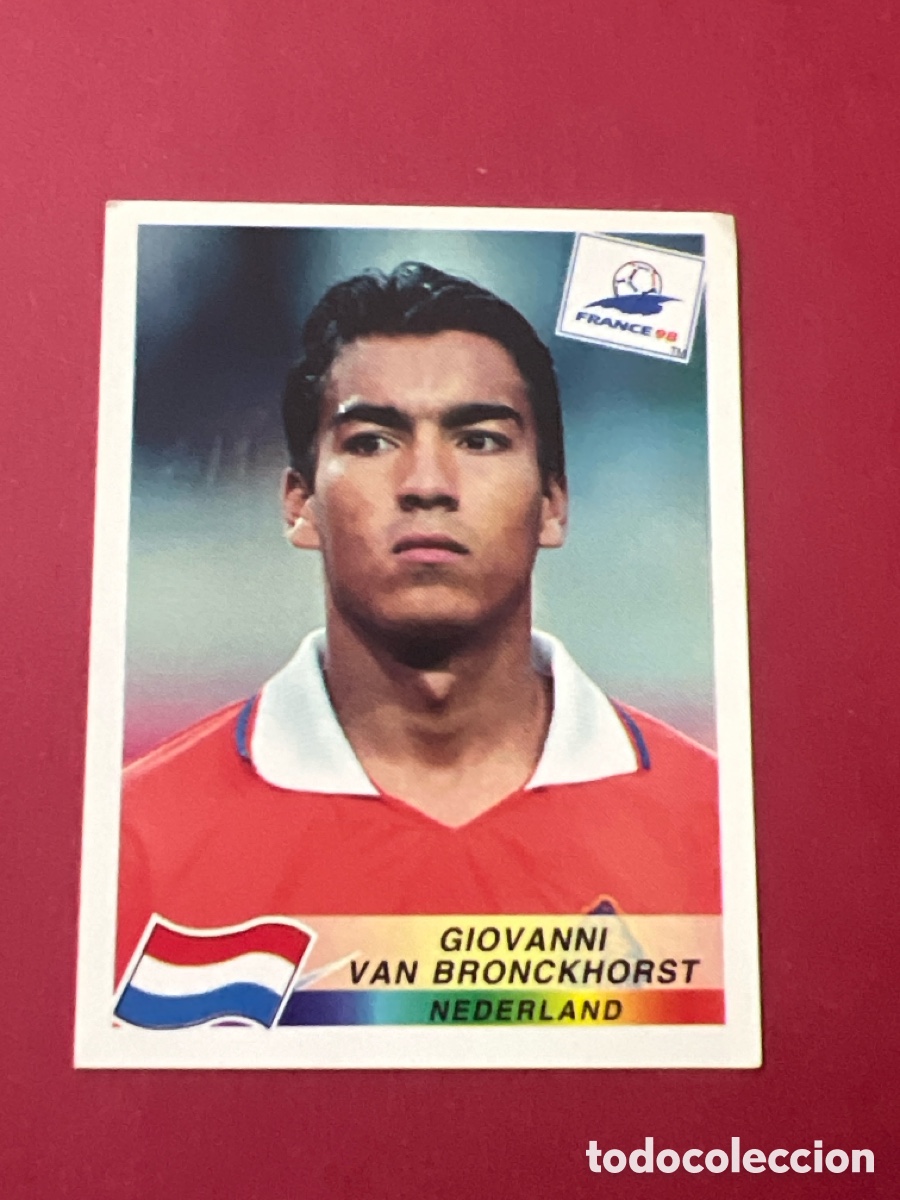 Cromos de F&uacute;tbol: C4382. CROMO FUTBOL GIO VAN BRONCKHORST HOLANDA RECORTADO N&ordm; 312 MUNDIAL FRANCIA 98 1998 PANINI