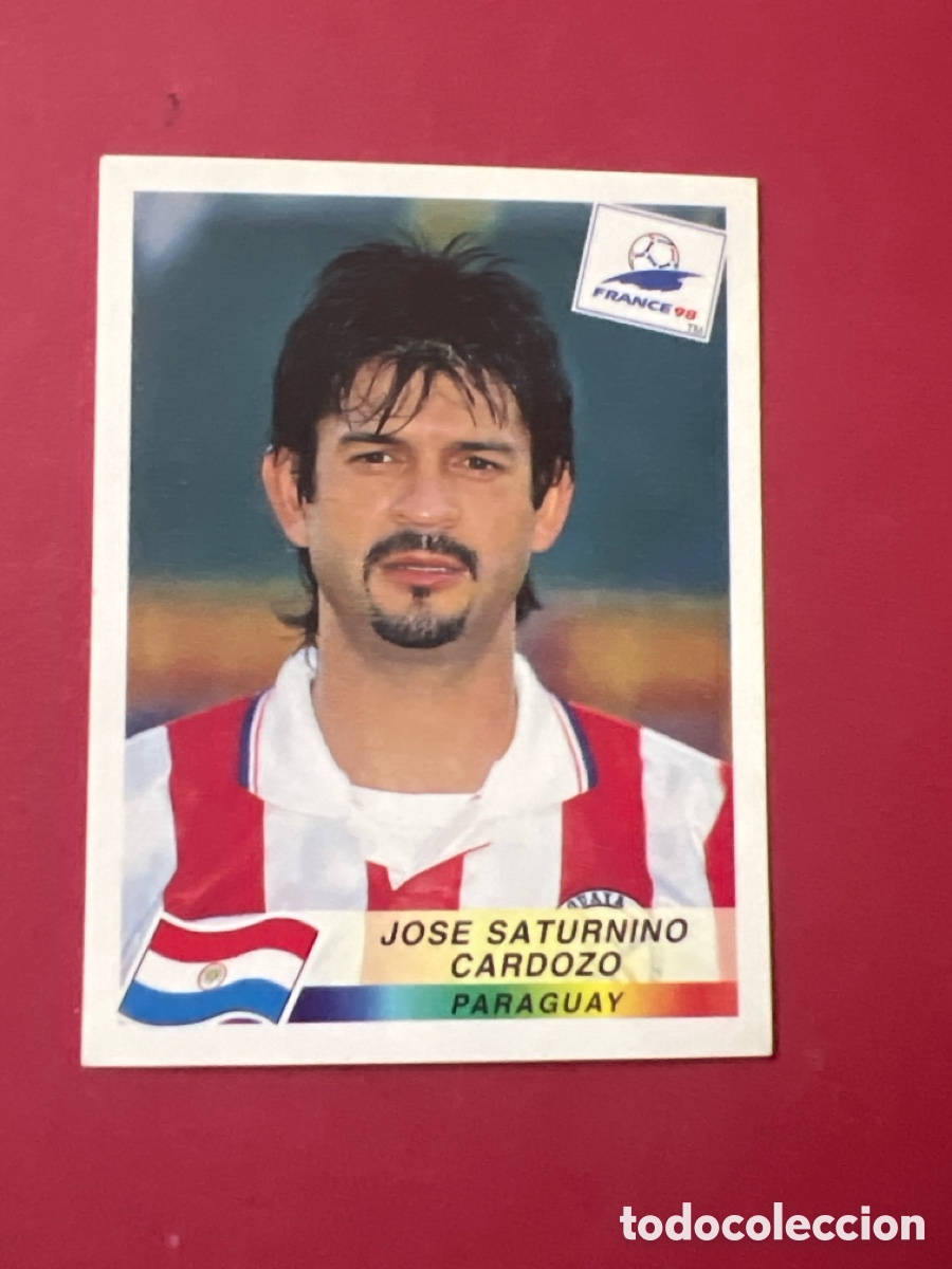 Cromos de F&uacute;tbol: CROMO ALBUM FRANCIA 98 PANINI N&ordm; 279 JOSE SATURNINO CARDOZO (PARAGUAY) SIN PEGAR MUNDIAL FUTBOL 1998