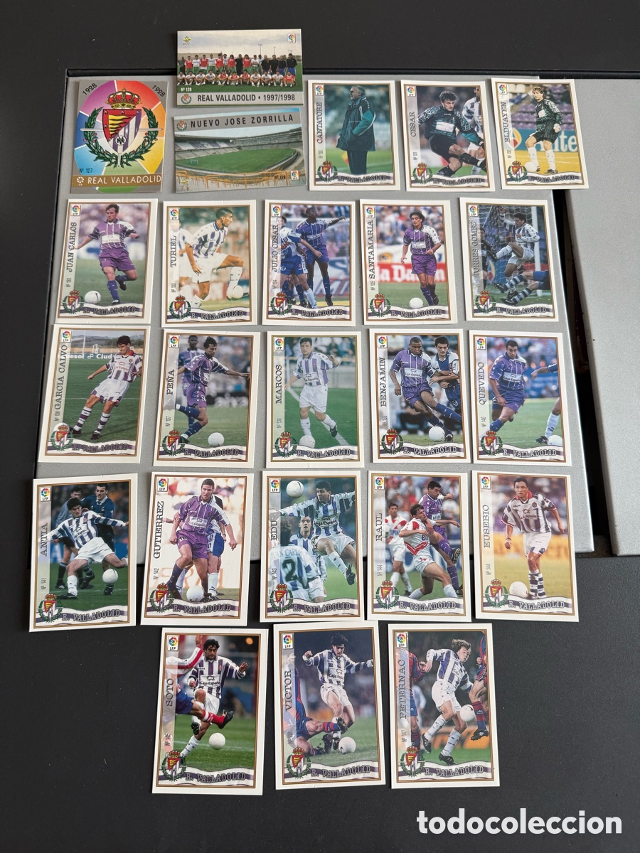 Cromos de F&uacute;tbol: MUNDICROMO 97-98. REAL VALLADOLID. 24 cromos diferentes