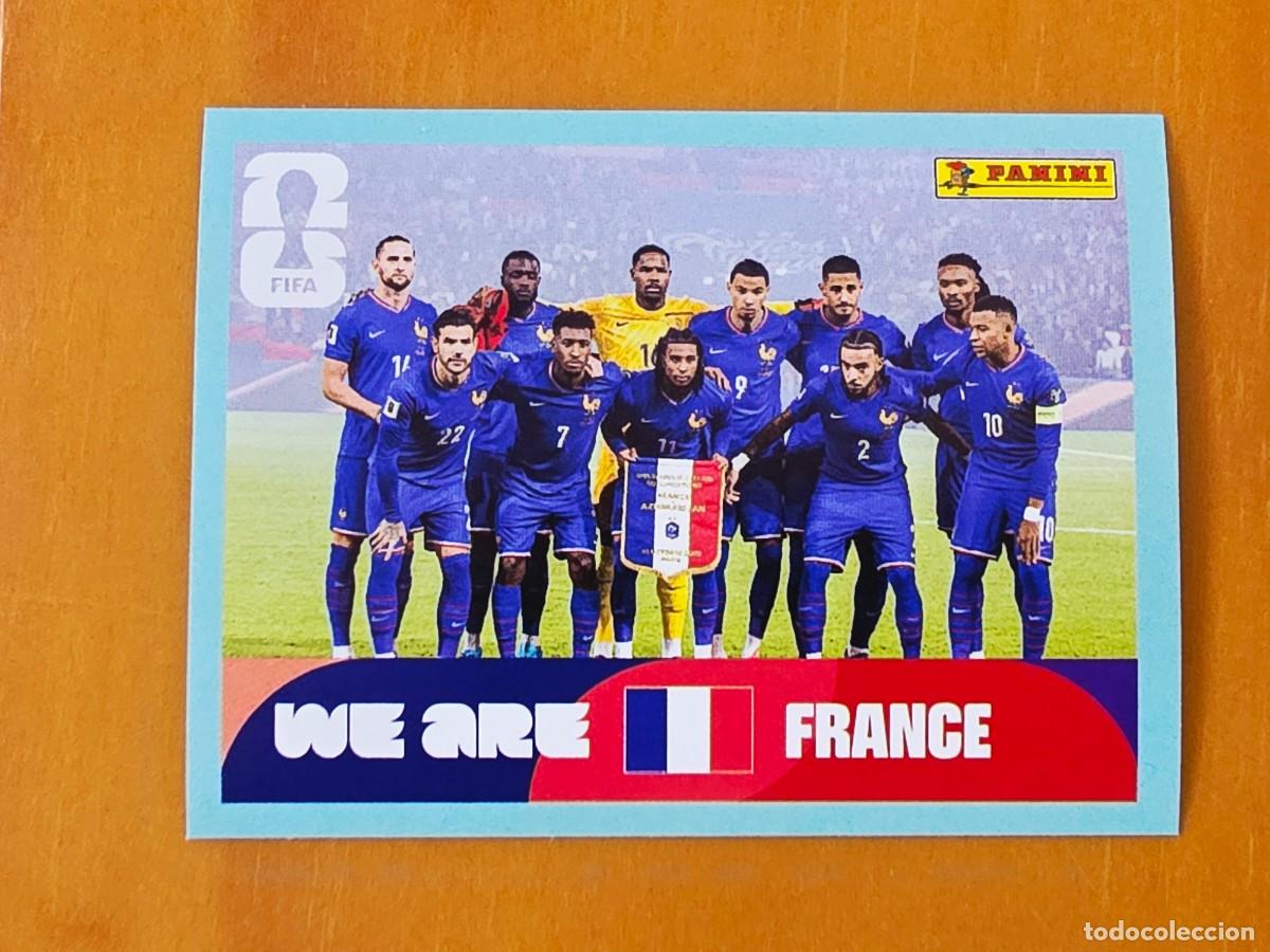 Cromos de F&uacute;tbol: FRA 13 Alineaci&oacute;n equipo plantilla, Francia, Panini FIFA World Cup Mundial 2026 Sticker
