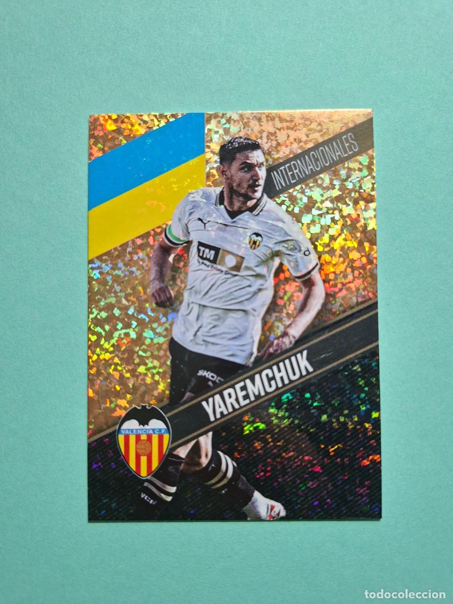 Figurine di Calcio: 45 YAREMCHUK FRAGMENT GOLD INTERNACIONALES UCRANIA VALENCIA CF MUNDICROMO 23 24 2023 2024