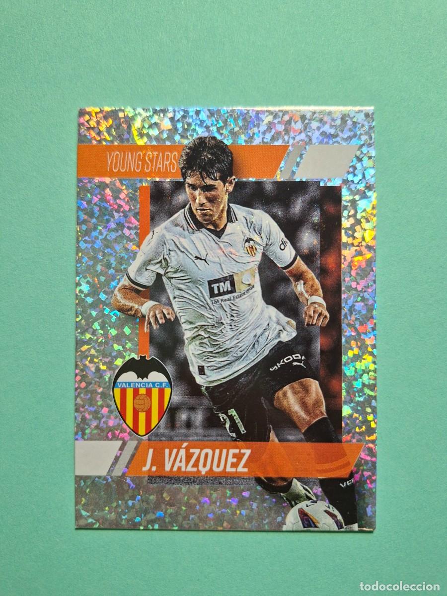 Cromos de F&uacute;tbol: 30 JESUS VAZQUEZ FRAGMENT PLATA VALENCIA CF MUNDICROMO 23 24 2023 2024