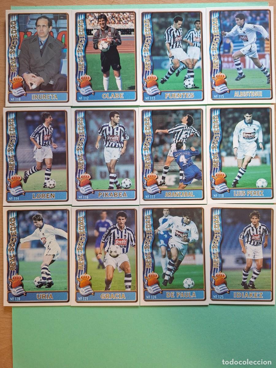 Figurine di Calcio: LOTE 12 CROMOS REAL SOCIEDAD MUNDICROMO 1996 1997 LIGA 96 97 LOREN URIA IDIAKEZ DE PAULA GRACIA ..