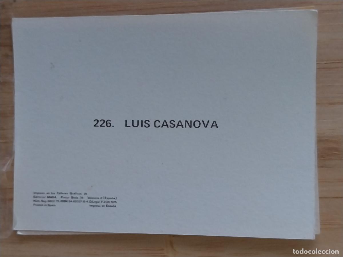 Cromos de F&uacute;tbol: VALENCIA LUIS CASANOVA 226 ESTADIO LIGA 1975 75 76 ED MAGA CROMO SIN PEGAR NUNCA *---