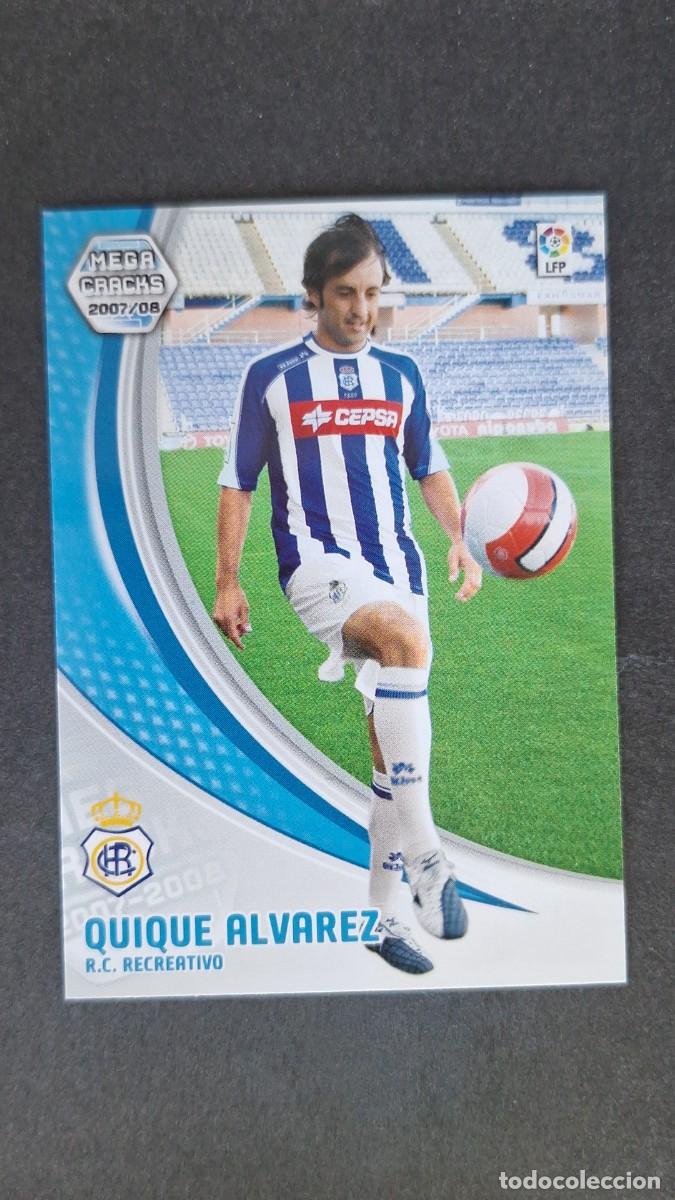 Cromos de F&uacute;tbol: L3 QUIQUE ALVAREZ RECREATIVO DE HUELVA 257 PANINI MEGACRACKS 2007 2008 07 08
