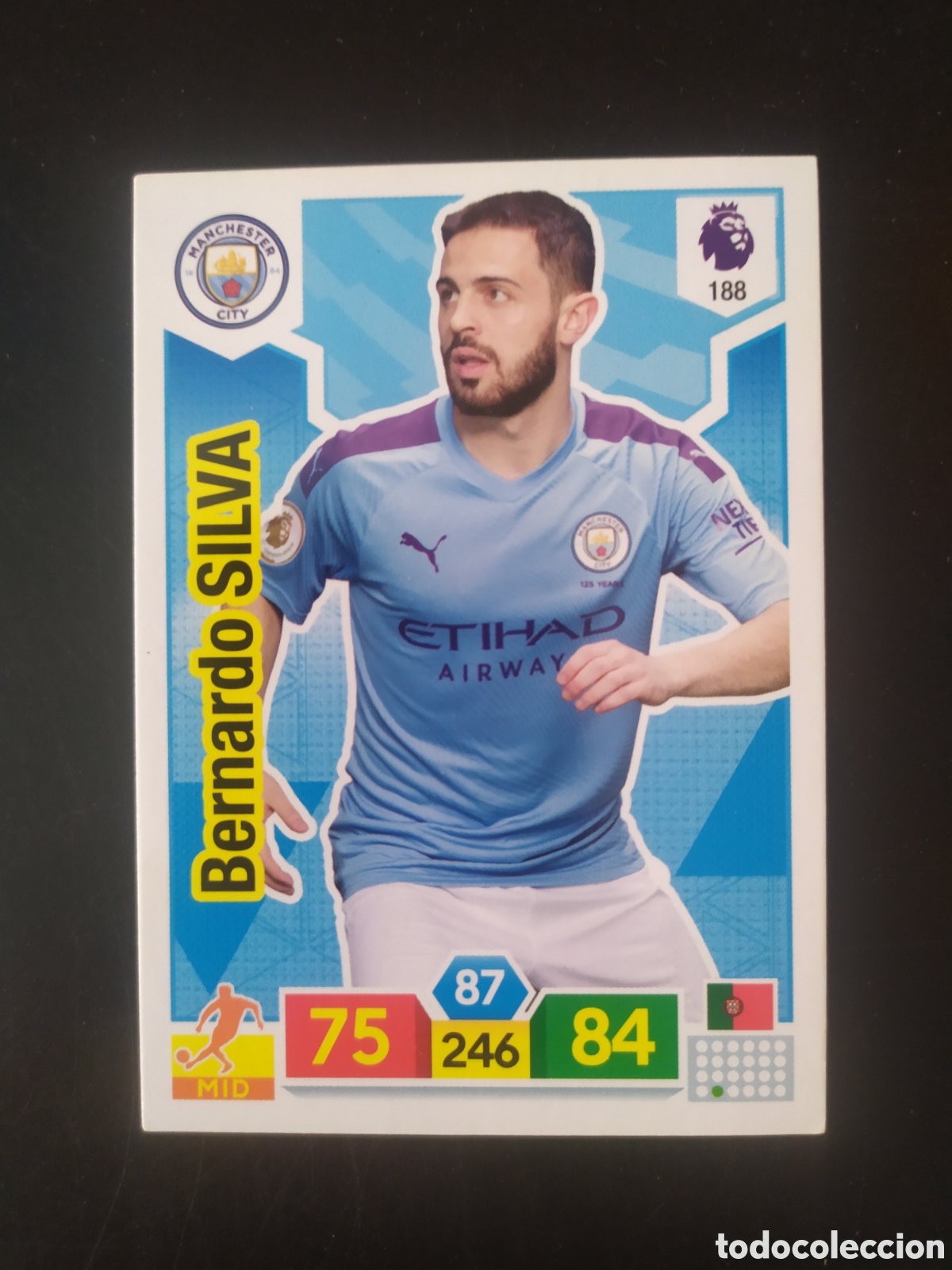 Cartes &agrave; collectionner de Football: Adrenalyn premier League 2019 2020 19 20 panini Bernardo Silva n&deg; 188 Manchester City