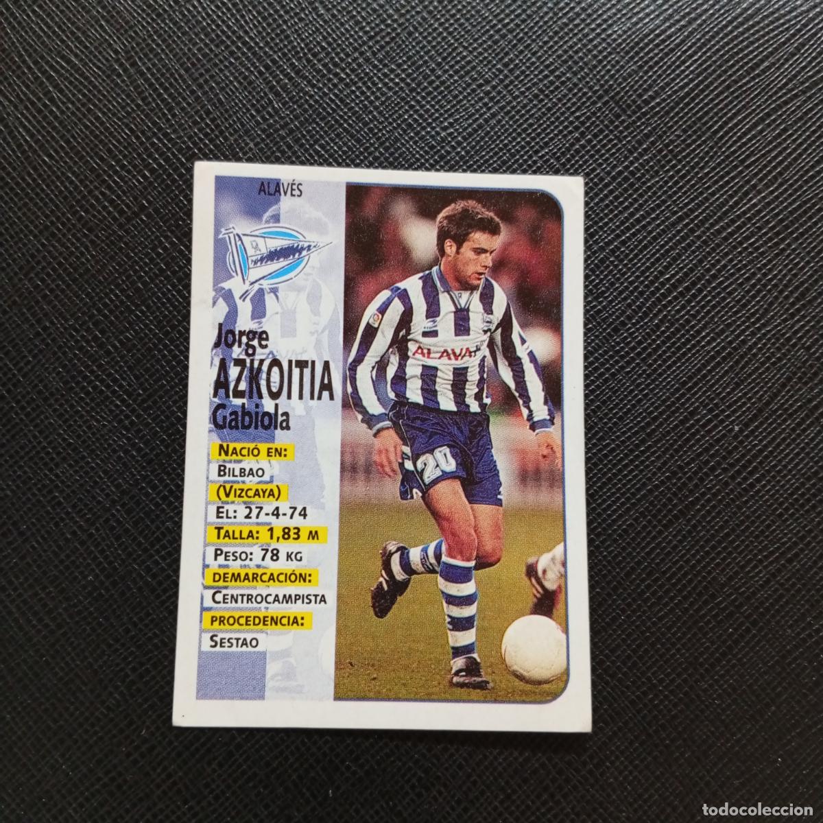 Cartes &agrave; collectionner de Football: 325 AZKOITIA ALAVES PANINI 1998 1999 FUTBOL CROMO 98 99 - SIN PEGAR - A115 PG163