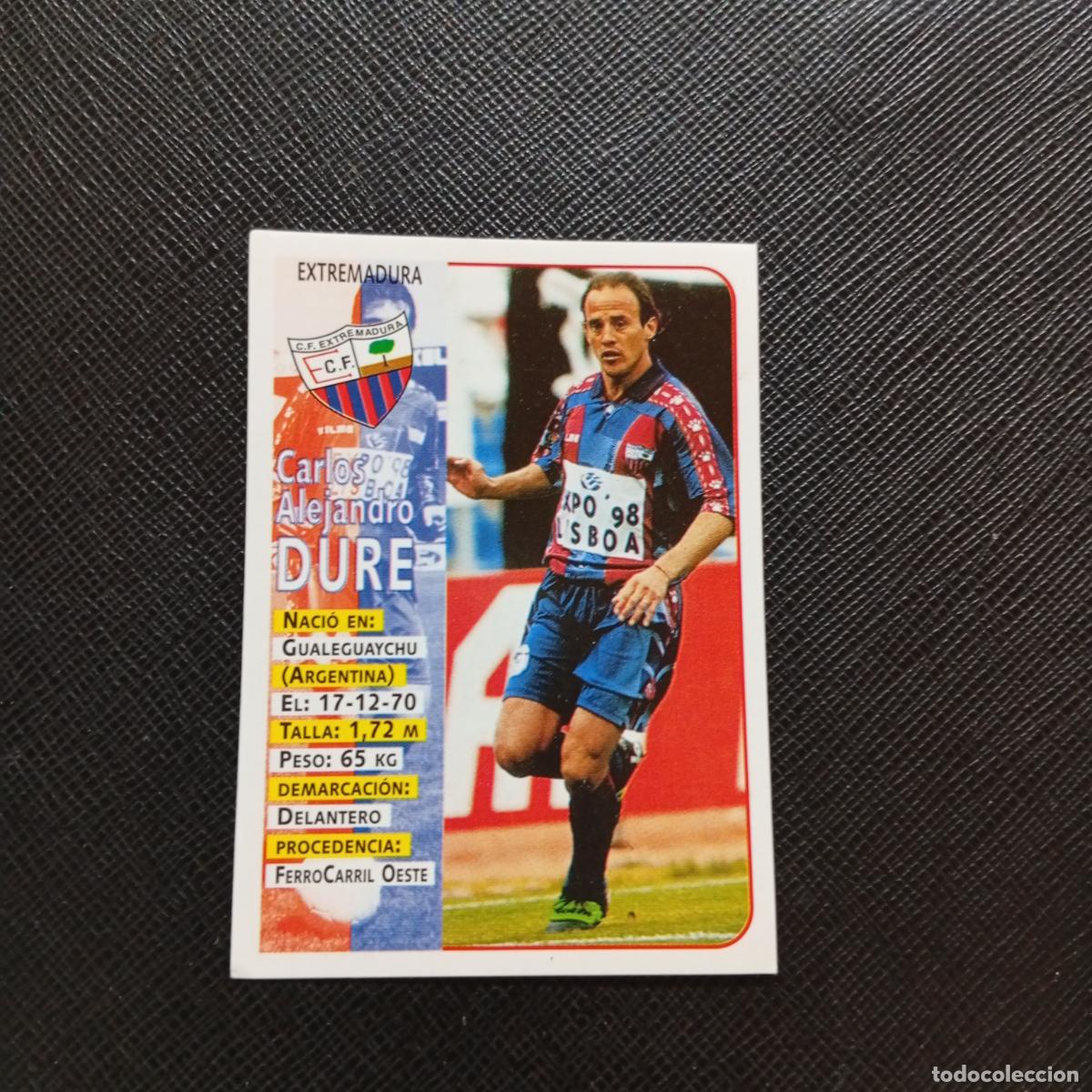 Cromos de F&uacute;tbol: 346 DURE EXTREMADURA PANINI 1998 1999 FUTBOL CROMO 98 99 - SIN PEGAR - A115 PG226