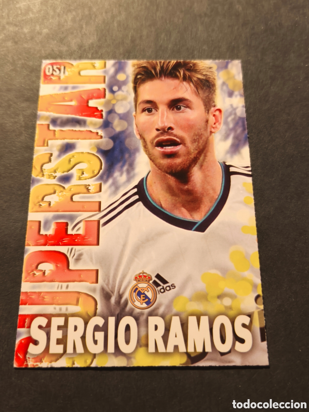 Cromos de F&uacute;tbol: 51 SERGIO RAMOS REAL MADRID MUNDICROMO 2014 SUPER STAR MATE