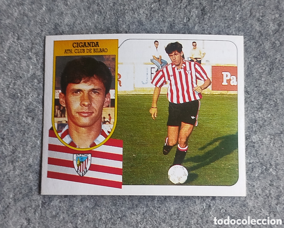 Fu&szlig;ball-Sticker: CIGANDA FICHAJE 4 BILBAO 91 92 1991 1992 EDICIONES ESTE SIN PEGAR NUNCA PEGADO CARTON CROMO