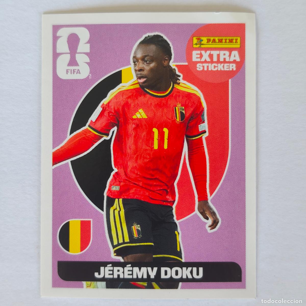 Cromos de F&uacute;tbol: Extra sticker panini world cup 2026 Jeremy Doku Base