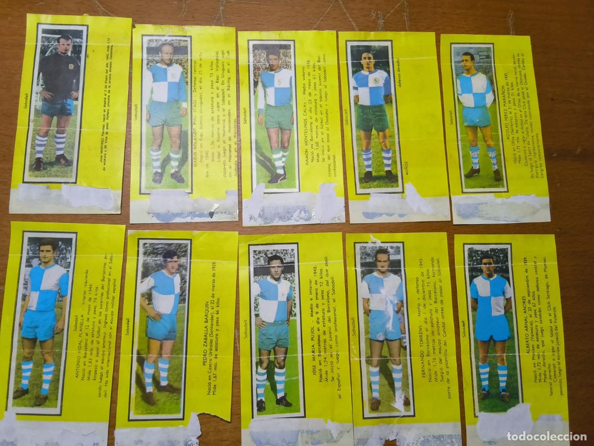 Cromos de F&uacute;tbol: 10 CROMOS CHICLES MAY SABADELL