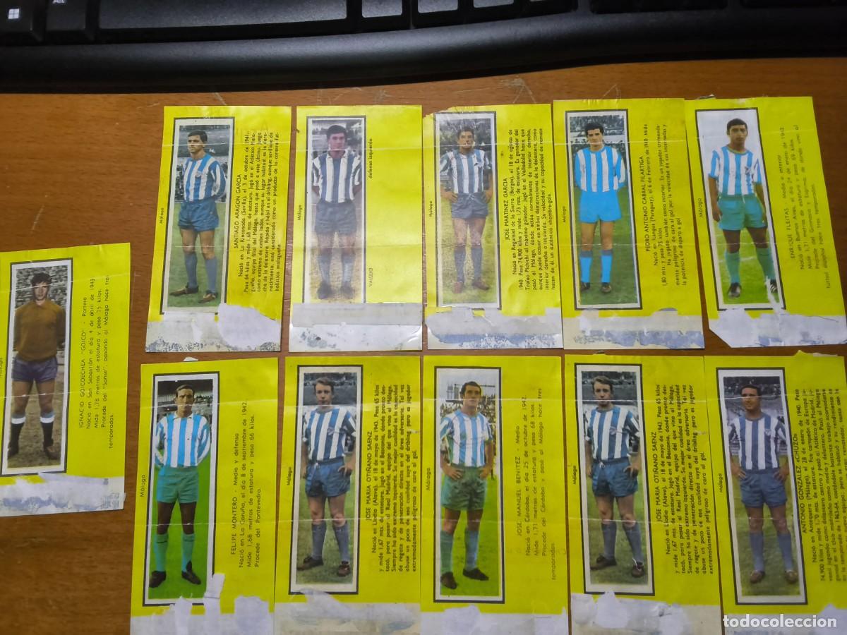 Figurine di Calcio: 11 CROMOS CHICLES MAY DEL MALAGA