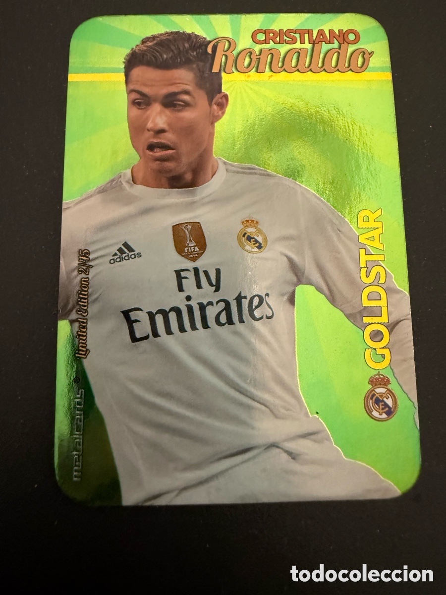 Cromos de F&uacute;tbol: MUNDICROMO 2016. CRISTIANO RONALDO. GOLDSTAR
