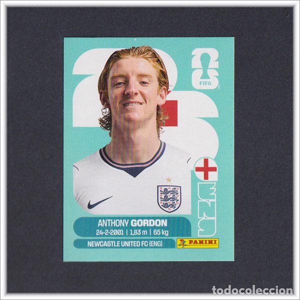 Cartes &agrave; collectionner de Football: FIFA WORLD CUP 2026 26 MUNDIAL PANINI GORDON ENG 15 INGLATERRA COLECCI&Oacute;N ALBUM STICKER