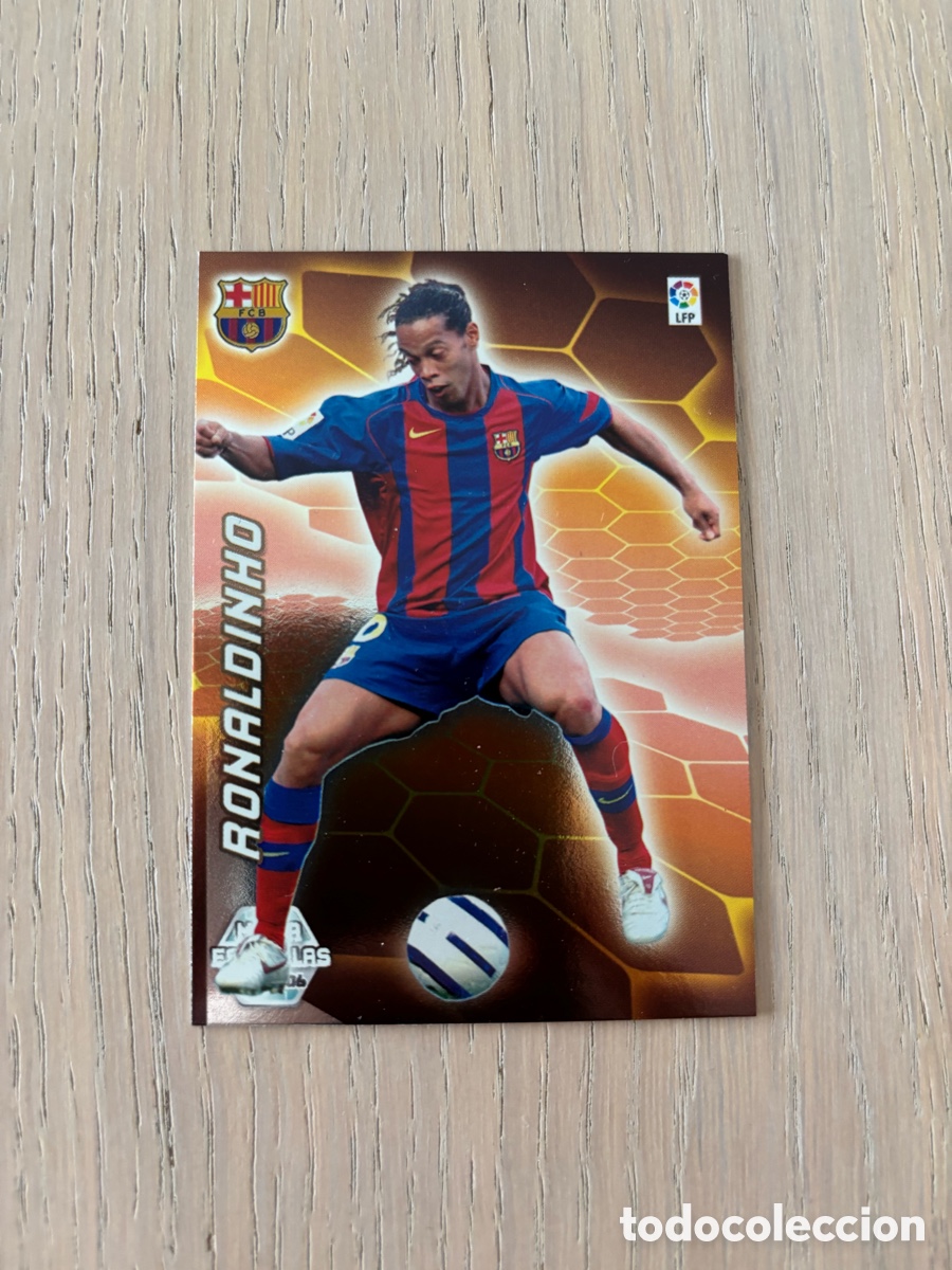 Cromos de F&uacute;tbol: Ronaldinho Mega Estrellas 386 Megacracks Panini 2005-06