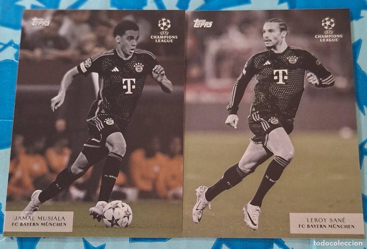 Cromos de F&uacute;tbol: Jamal Musiala Leroy Sane Bayern Munich Topps Simplicidad Soccer 2024