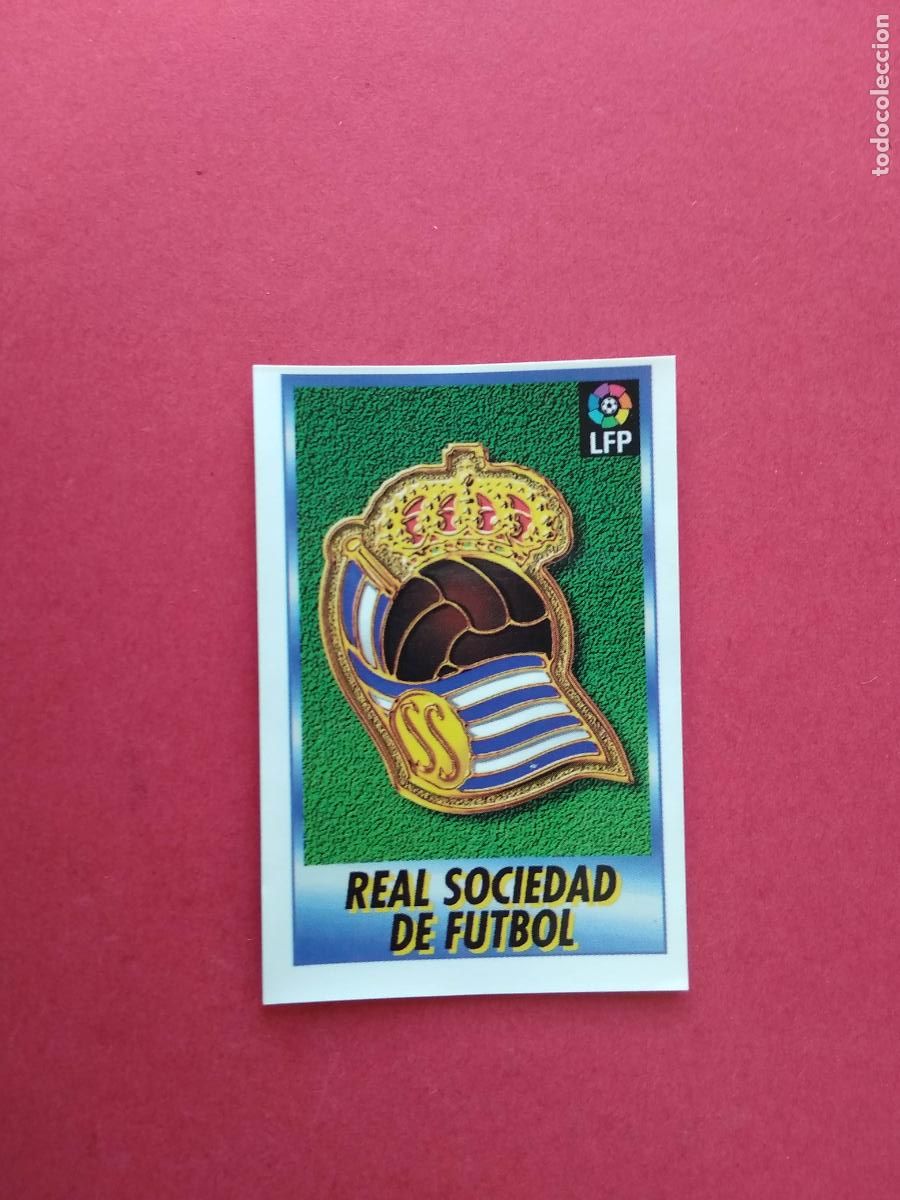 Figurine di Calcio: CROMOS BOLLYCAO LIGA 96 97 1996 1997 CROMO NUNCA PEGADO REAL SOCIEDAD N&ordm; 222 ESCUDO