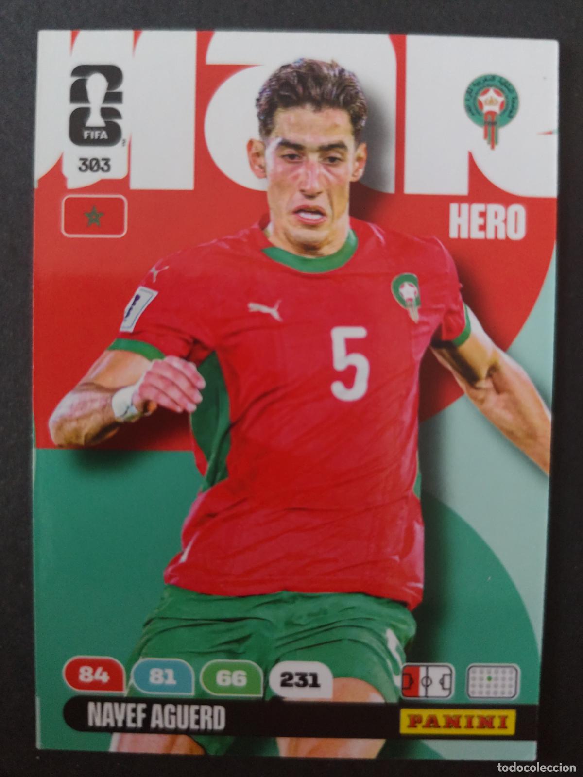 Fu&szlig;ball-Sticker: 303 NAYEF AGUERD MARRUECOS ADRENALYN MUNDIAL FIFA WORLD CUP 2026 PANINI