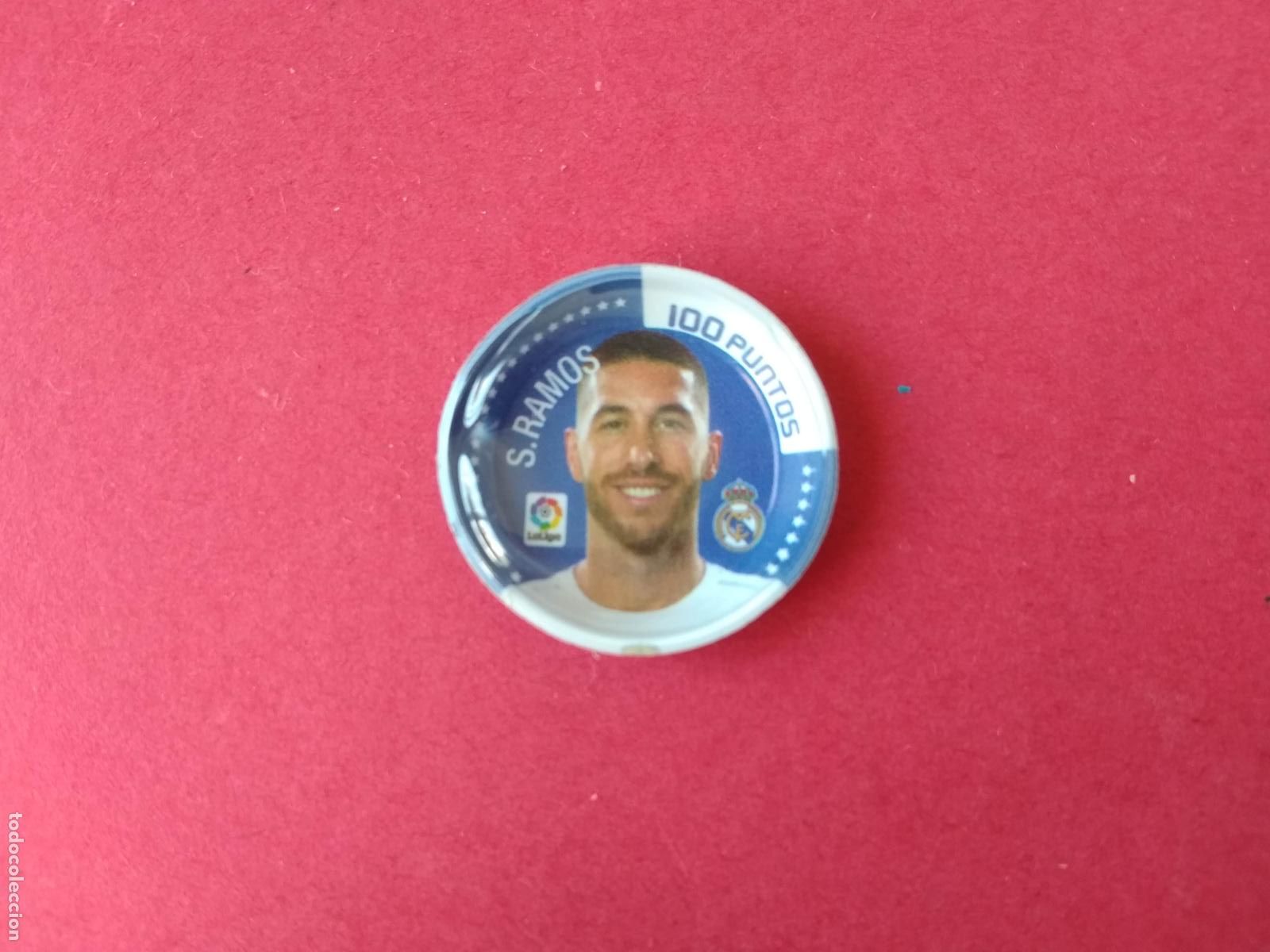 Fu&szlig;ball-Sticker: GREFUCHAPAS GREFUSA FUTBOL LIGA 16 17 2016 2017 REAL MADRID SERGIO RAMOS 100 PUNTOS