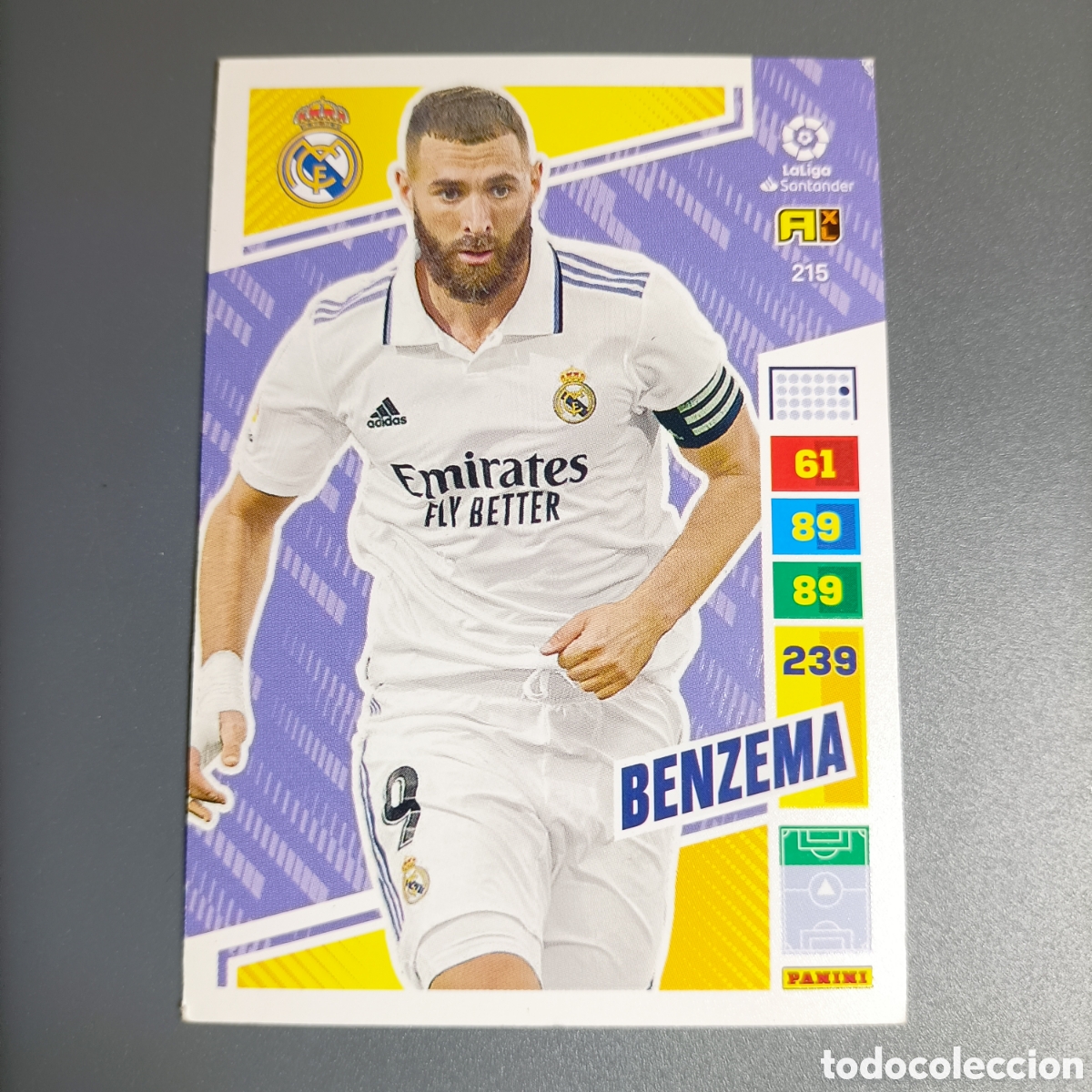 Cromos de F&uacute;tbol: ADRENALYN. LIGA 2022-2023 (REAL MADRID) №215 BENZEMA