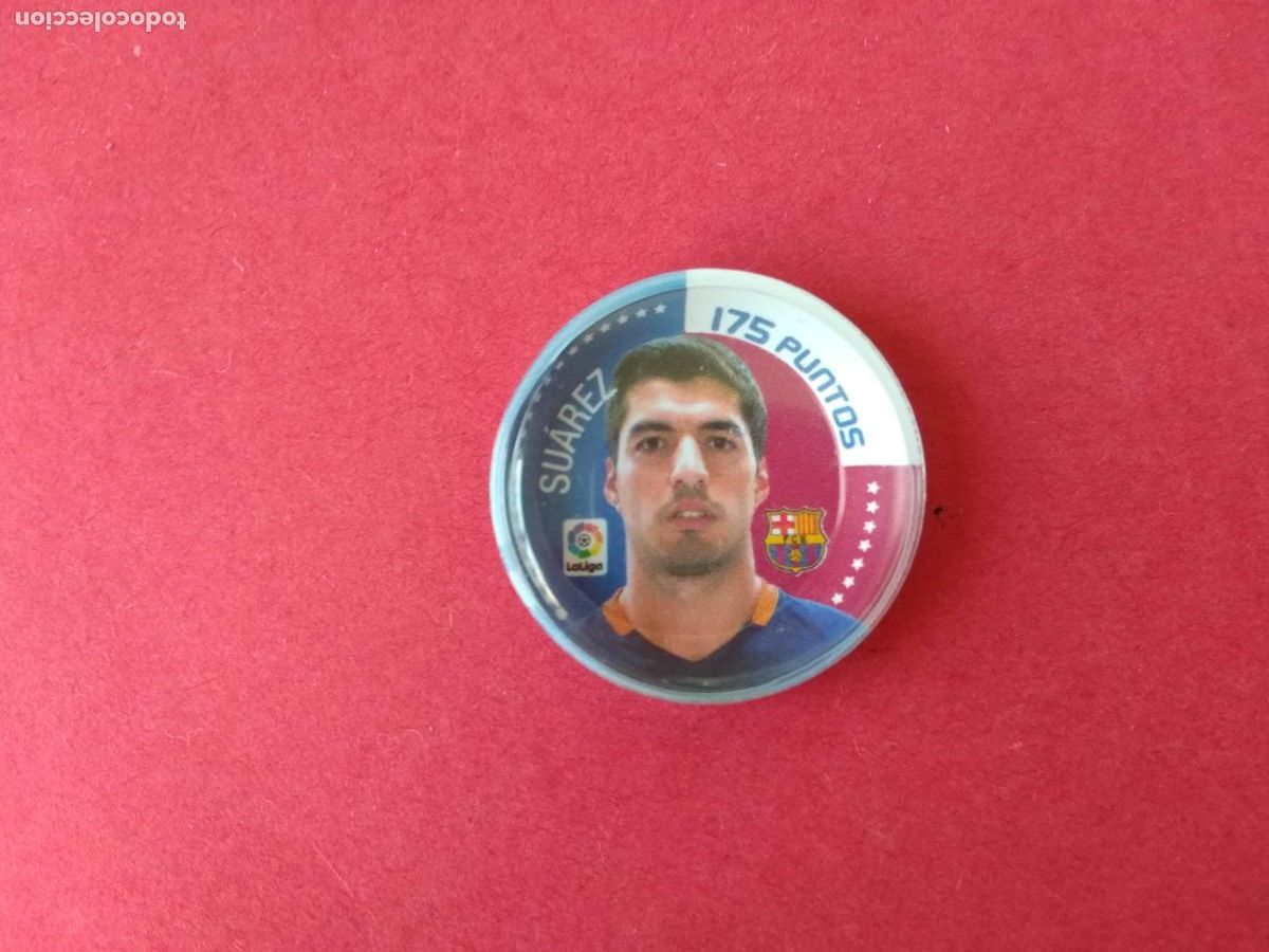Cromos de F&uacute;tbol: GREFUCHAPAS GREFUSA FUTBOL LIGA 16 17 2016 2017 BARCELONA LUIS SUAREZ 175 PUNTOS