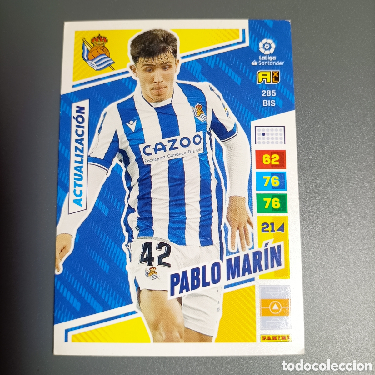 Cromos de F&uacute;tbol: ADRENALYN. LIGA 2022-2023 (REAL sociedad) №285 BIS. Pablo MAR&Iacute;N
