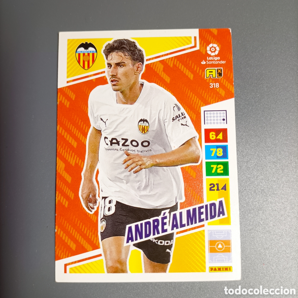 Cromos de Futebol: ADRENALYN. LIGA 2022-2023 (VALENCIA) №318 ANDR&Eacute; ALMEIDA