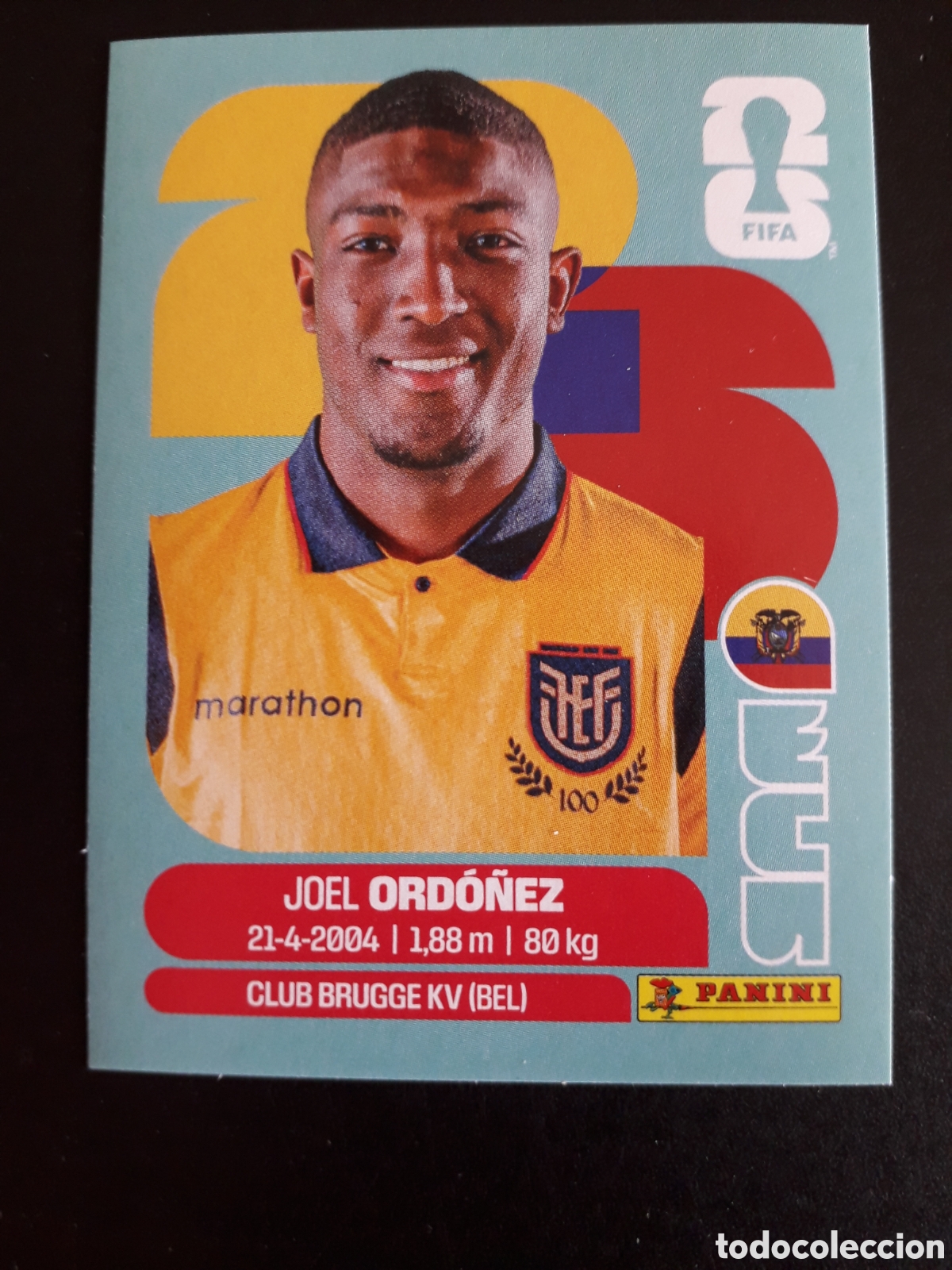 Fu&szlig;ball-Sticker: ORD&Oacute;&Ntilde;EZ ECUADOR ECU 8 MUNDIAL F&Uacute;TBOL 2026 FIFA WORLD CUP PANINI SIN PEGAR PEDIDO M&Iacute;NIMO 3&euro;