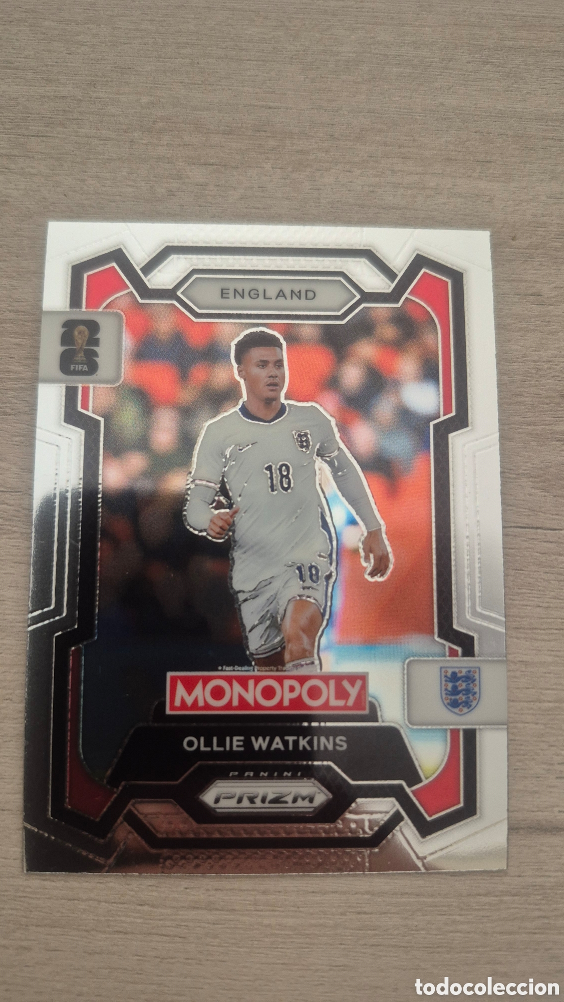 Cromos de F&uacute;tbol: Ollie Watkins Panini Monopoly Prizm FIFA World Cup 2026