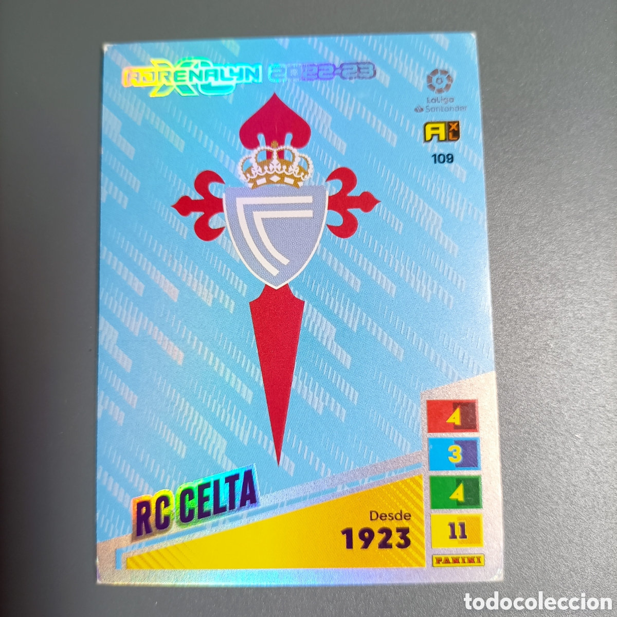 Cromos de F&uacute;tbol: ADRENALYN. LIGA 2022-2023 (CELTA) №109 ESCUDO