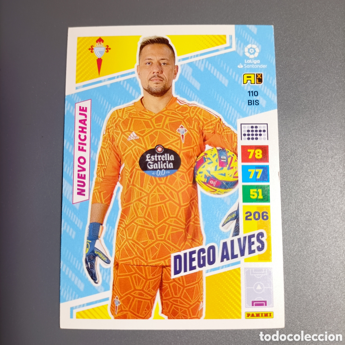 Cromos de F&uacute;tbol: ADRENALYN. LIGA 2022-2023 (CELTA) №110 BIS. DIEGO ALVES / NUEVO FICHAJE