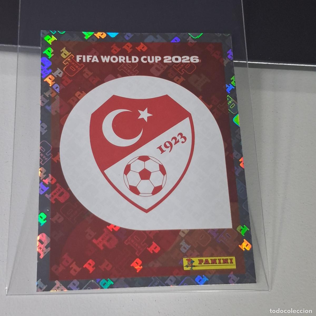 Figurine di Calcio: B20 TUR1 EMBLEM ESCUDO BADGE LOGO 1 TURQU&Iacute;A TUR MUNDIAL FIFA WORLD CUP 2026 STICKER PANINI