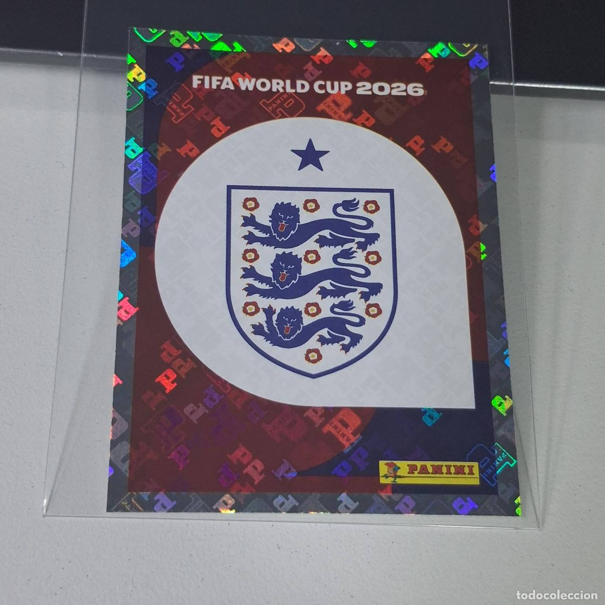 Figurine di Calcio: B20 ENG1 EMBLEM ESCUDO 1 INGLATERRA ENGLAND LOGO BADGE MUNDIAL FIFA WORLD CUP 2026 STICKER PANINI