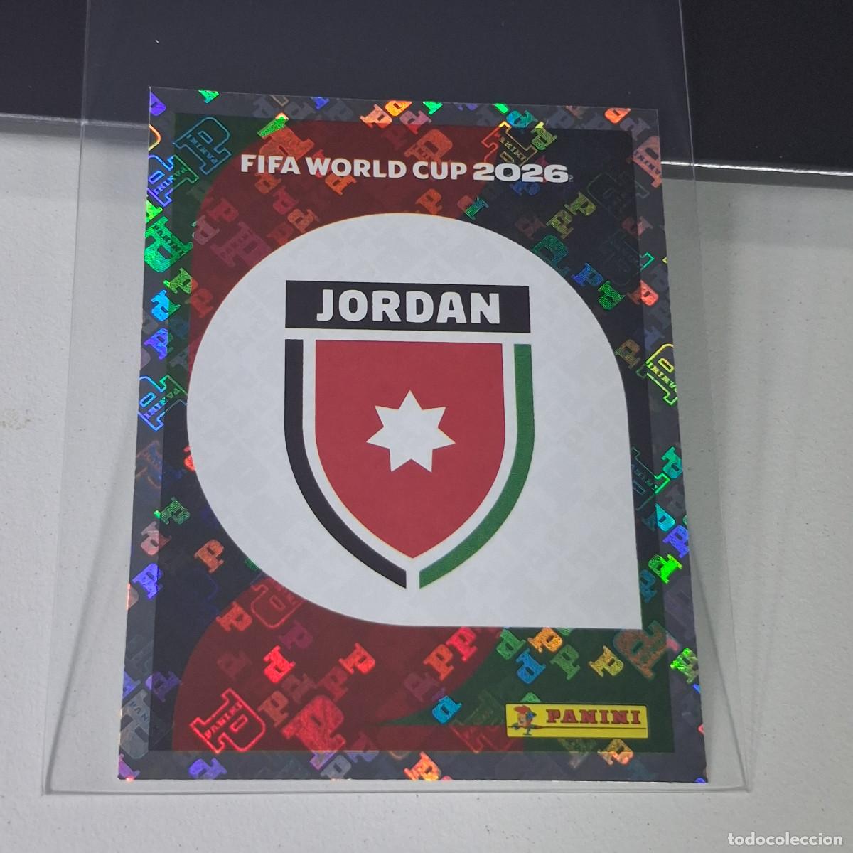 Football Stickers: B20 JOR 1 JOR1 ESCUDO LOGO BADGE 1 JORDANIA MUNDIAL FIFA WORLD CUP 2026 STICKER PANINI