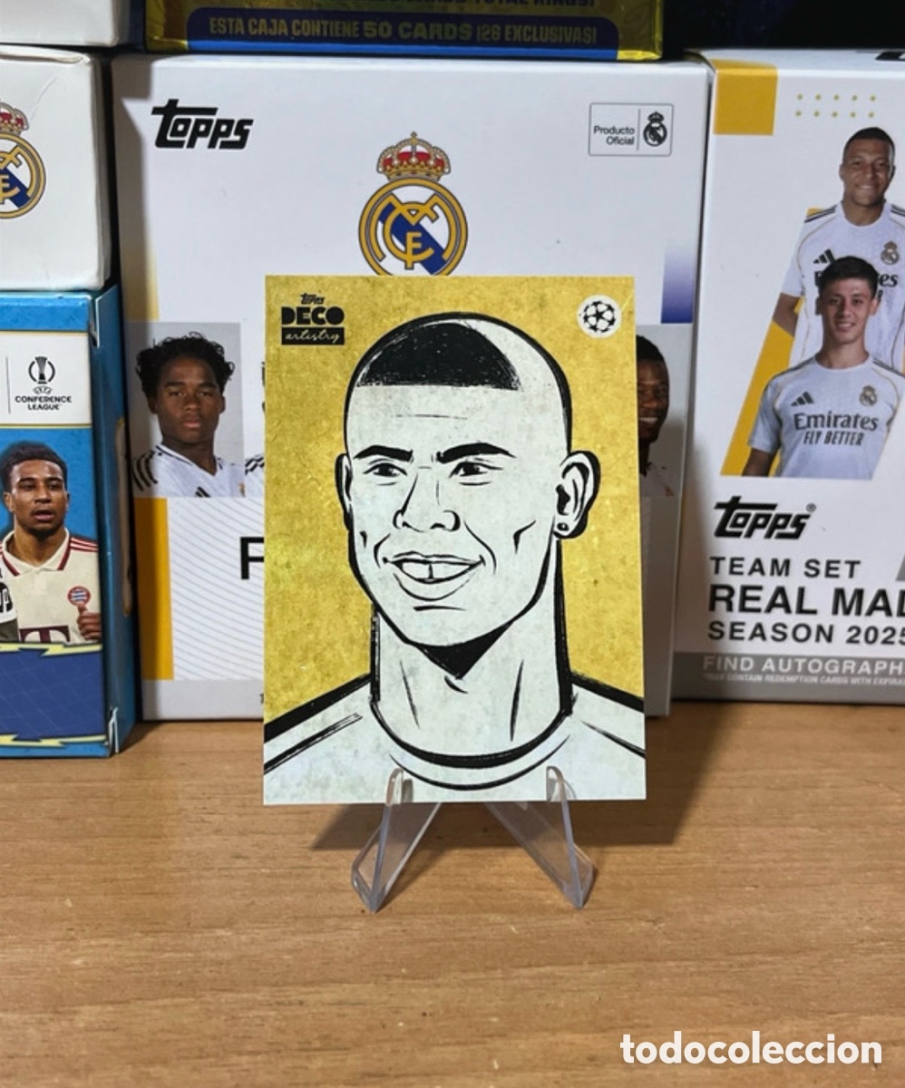 Football Stickers: Cromo Ronaldo Nazario Caricatura Topps Deco