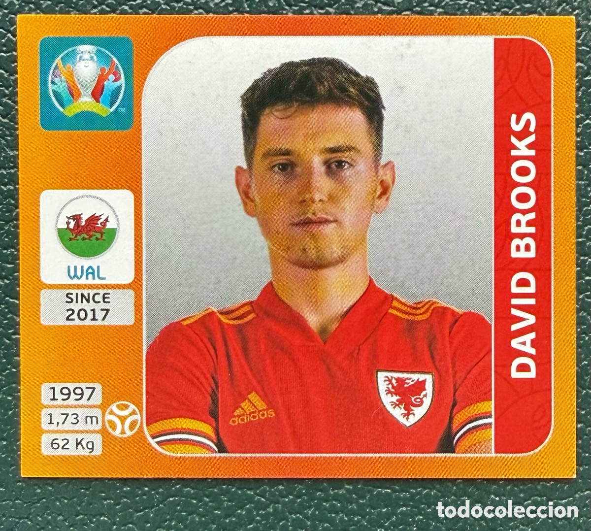 Football Stickers: 110 DAVID BROOKS GALES CROMO ALBUM UEFA EURO 2020 TOURNAMENT EDITION PANINI