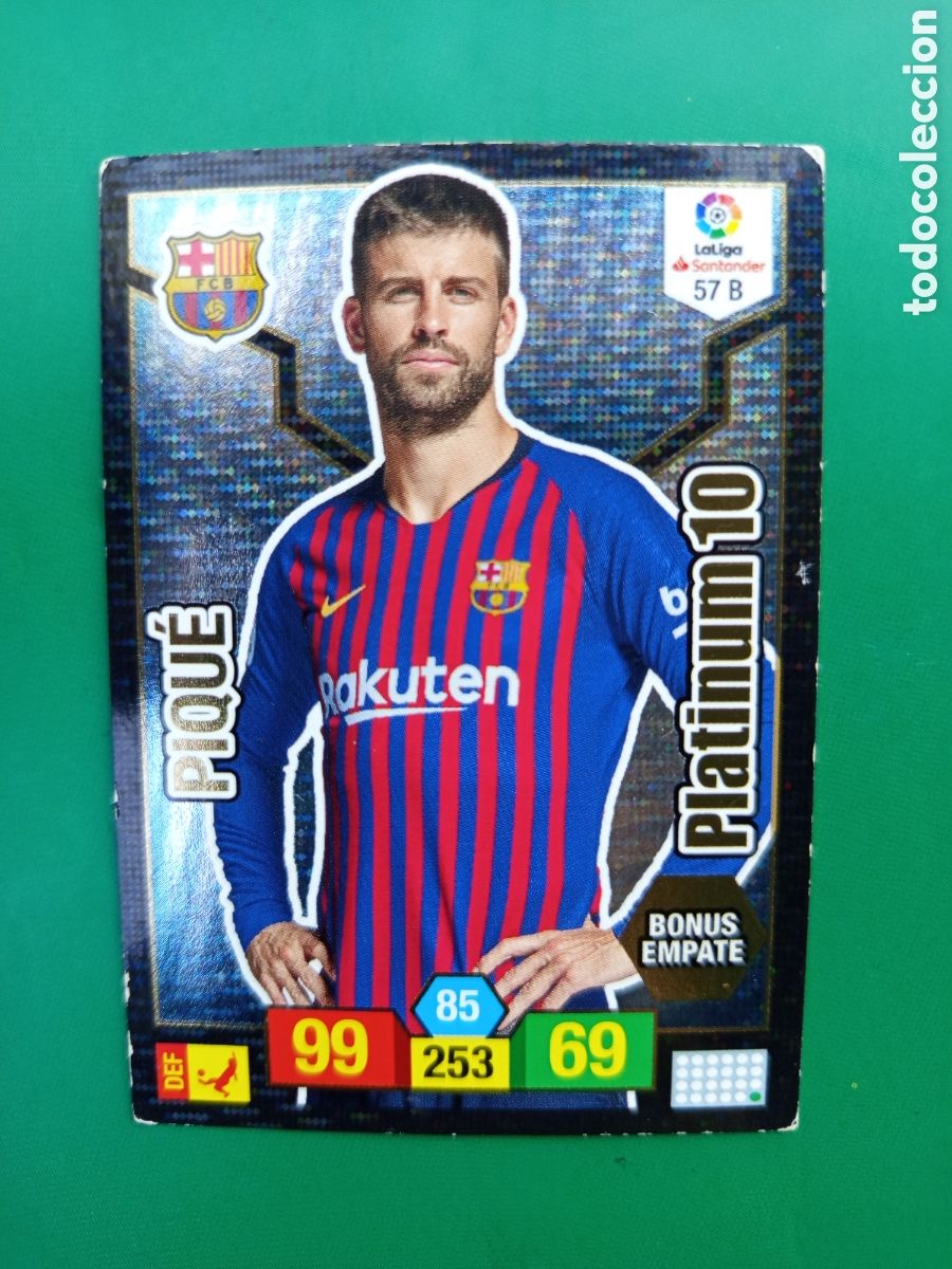Football Stickers: ❇️ CROMO ⚽ PIQU&Eacute; BARCELONA 57 B PLATINUM 10 18 19 2018 2019 ADRENALYN XL PANINI ❇️