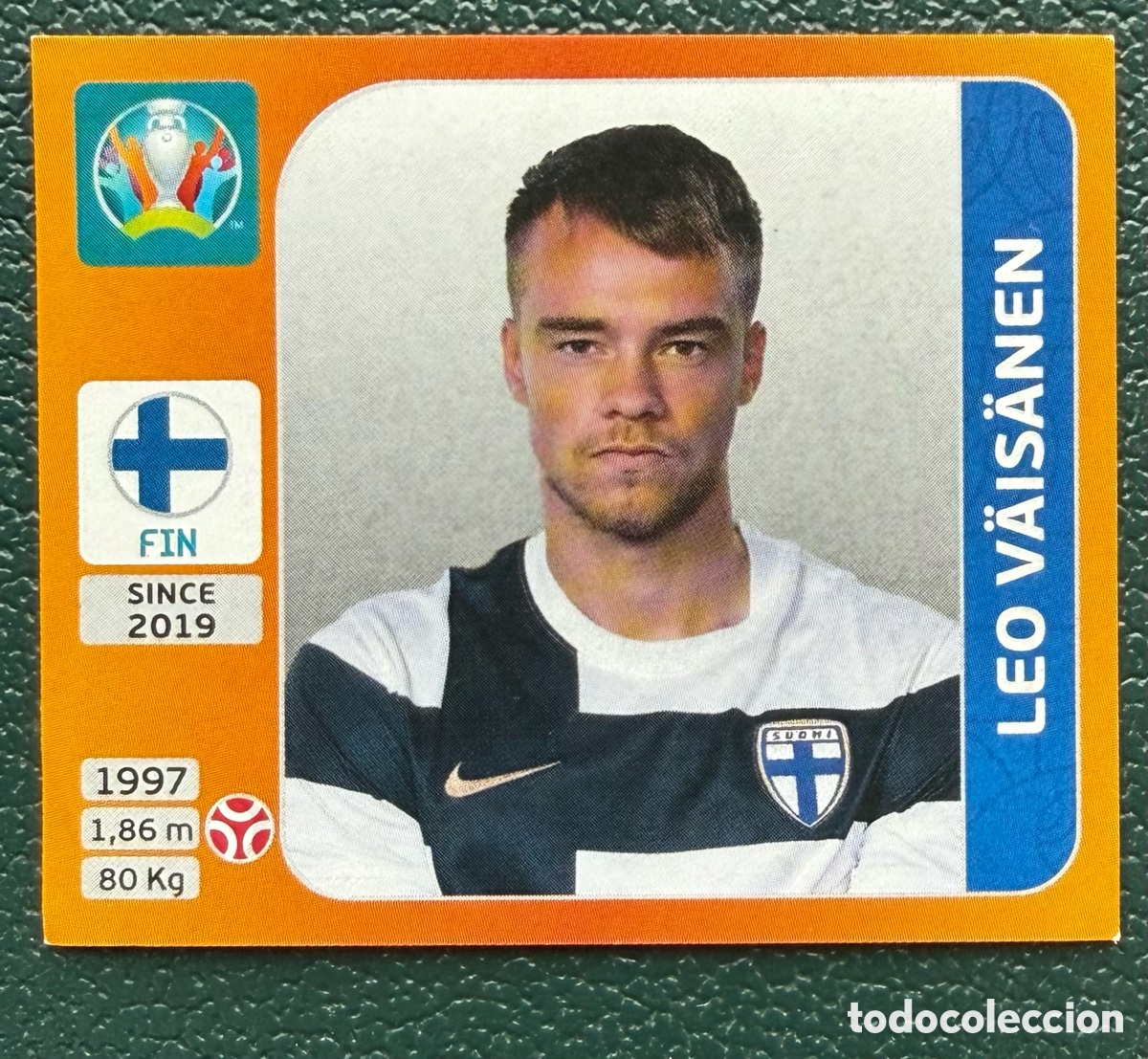 Football Stickers: 186 LEO VAISANEN FINLANDIA CROMO ALBUM UEFA EURO 2020 TOURNAMENT EDITION PANINI