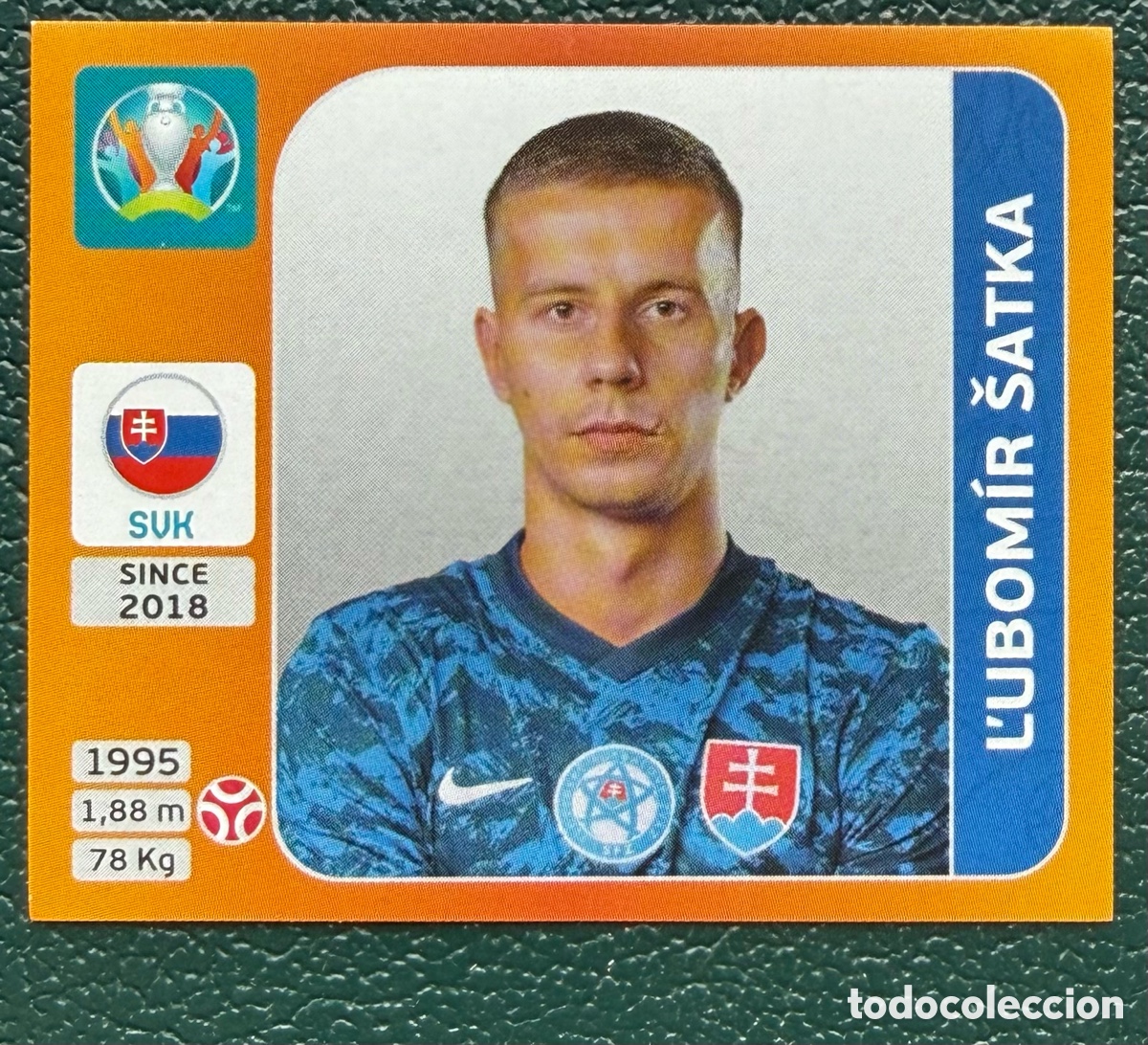 Football Stickers: 498 LUBOMIR SATKA ESLOVAQUIA CROMO ALBUM UEFA EURO 2020 TOURNAMENT EDITION PANINI