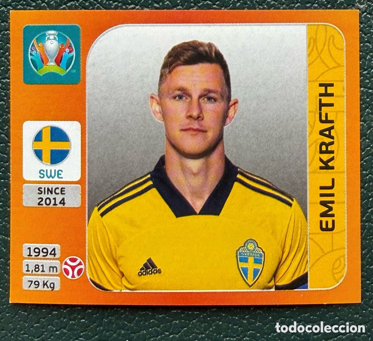 Football Stickers: 549 EMIL KRAFTH SUECIA CROMO ALBUM UEFA EURO 2020 TOURNAMENT EDITION PANINI