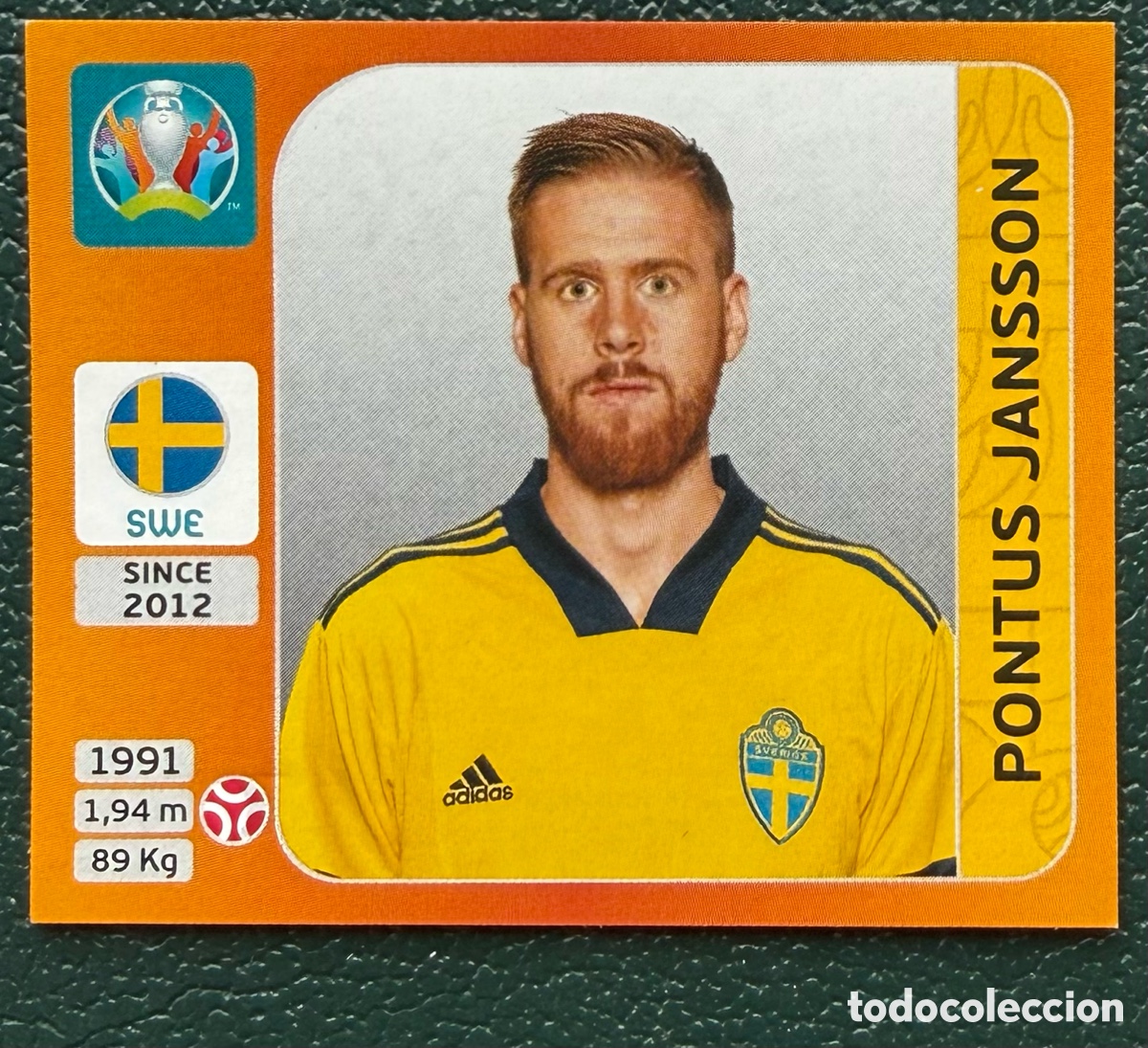 Football Stickers: 553 PONTUS JANSSON SUECIA CROMO ALBUM UEFA EURO 2020 TOURNAMENT EDITION PANINI