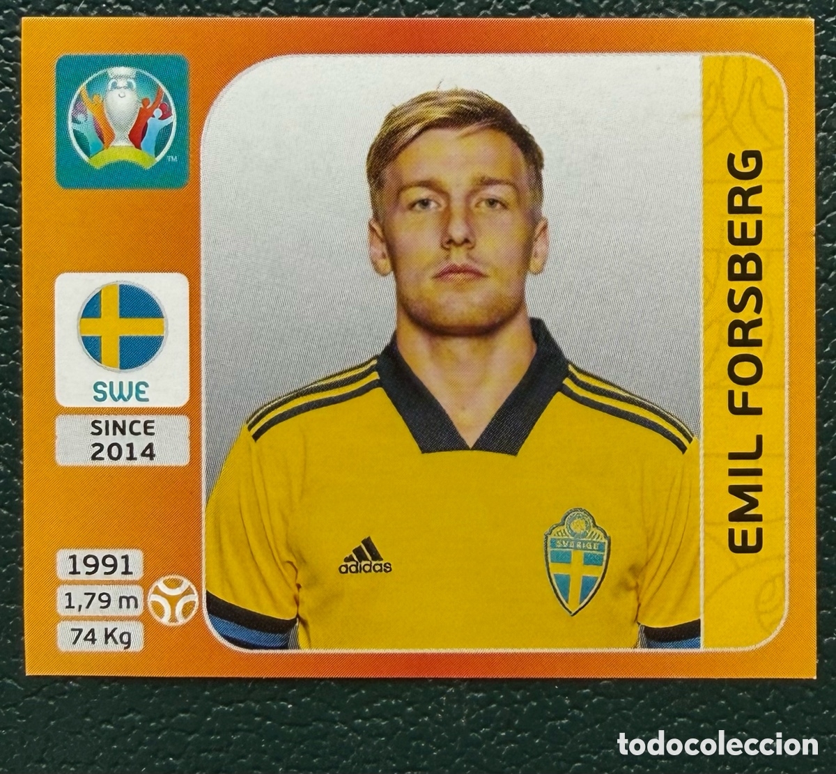 Football Stickers: 558 EMIL FORSBERG SUECIA CROMO ALBUM UEFA EURO 2020 TOURNAMENT EDITION PANINI