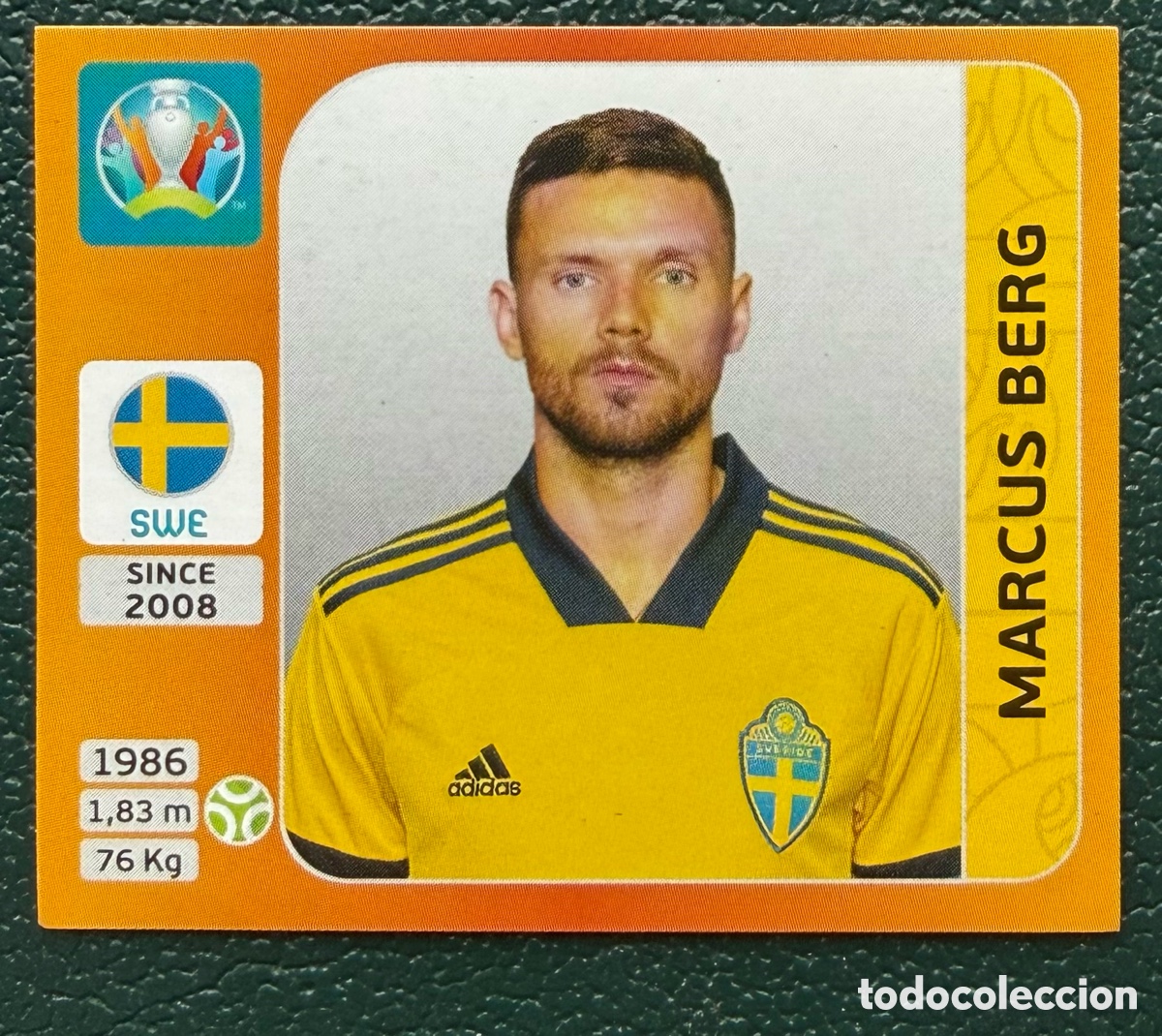 Football Stickers: 563 MARCUS BERG SUECIA CROMO ALBUM UEFA EURO 2020 TOURNAMENT EDITION PANINI