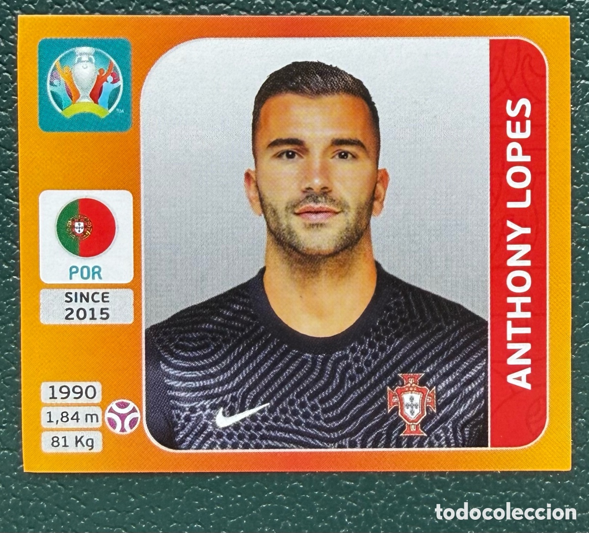 Football Stickers: 660 ANTHONY LOPES PORTUGAL CROMO ALBUM UEFA EURO 2020 TOURNAMENT EDITION PANINI
