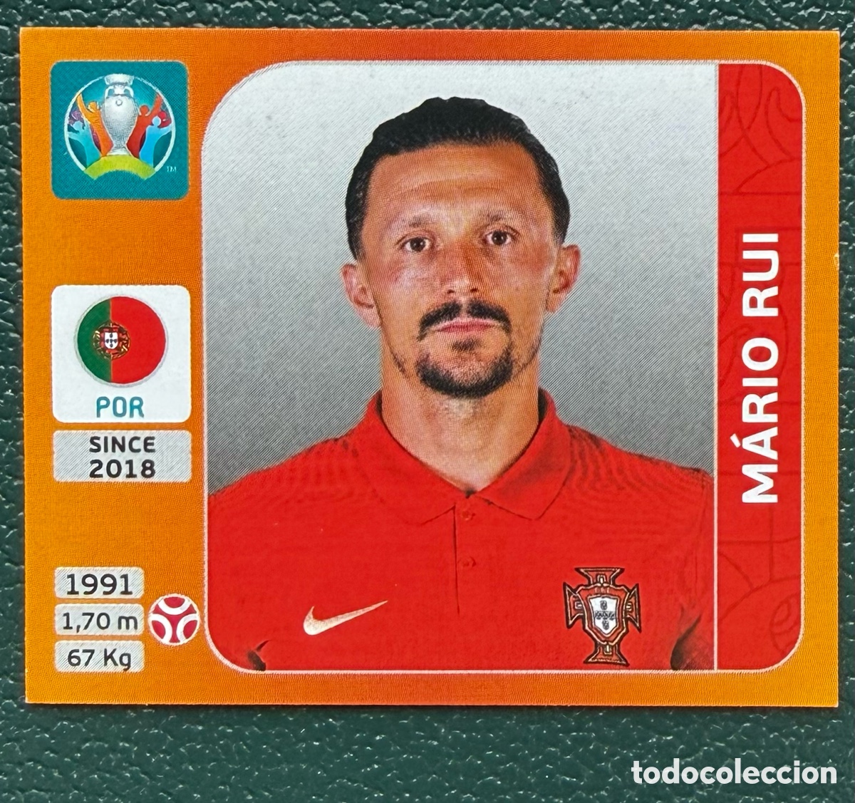 Football Stickers: 663 MARIO RUI PORTUGAL CROMO ALBUM UEFA EURO 2020 TOURNAMENT EDITION PANINI